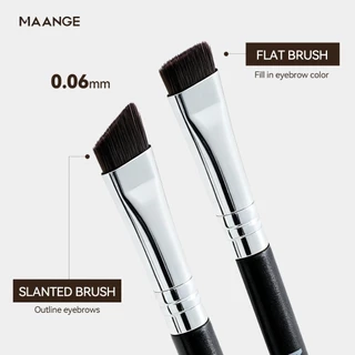 MAANGE 4Pcs ชุดแปรงแต่งหน้าคุณภาพสูงทนทานมุมคิ้วแปรงตาไลน์แปรงผสมชุดสีดํา 52047
