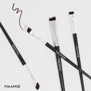 MAANGE 4Pcs ชุดแปรงแต่งหน้าคุณภาพสูงทนทานมุมคิ้วแปรงตาไลน์แปรงผสมชุดสีดํา 52047