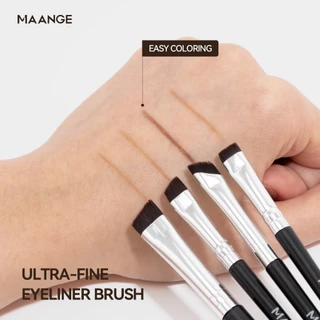MAANGE 4Pcs ชุดแปรงแต่งหน้าคุณภาพสูงทนทานมุมคิ้วแปรงตาไลน์แปรงผสมชุดสีดํา 52047