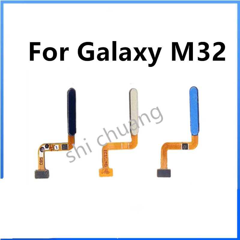 เครื่องสแกนลายนิ้วมือสําหรับ Galaxy M32 ID ปุ่ม Home Touch ID Sensor Flex Cable Repair