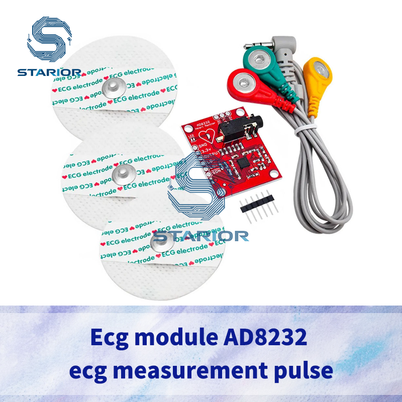 1 ~ 5 ชิ้น Ecg โมดูล AD8232 ecg วัด pulse heart Ecg การตรวจสอบเซนเซอร์โมดูลชุดสําหรับ Arduino