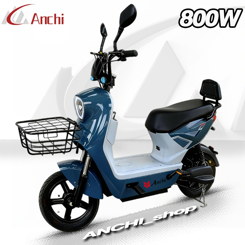 Anchi จักรยานไฟฟ้า 800W ที่เก็บของ รถไฟฟ้าผู้ใหญ่ LED ไฟหน้าแบบ กันน้ำ NFC สมาร์ทล็อคs[ผ่อน 0%]