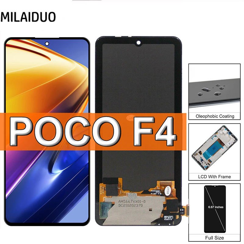 6.67 Orig AMOLED สําหรับ Xiaomi Poco F4 / F3 / F3 Pro / Redmi K40 / K40 Pro / Mi 11i / Mi 11X จอแสดงผล LCD Touch Screen Digitizer Assembly