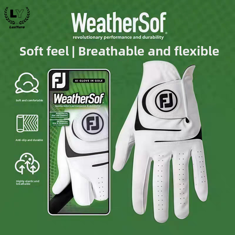 ถุงมือกอล์ฟ FootJoy WeatherSof กันลื่น ทนทาน