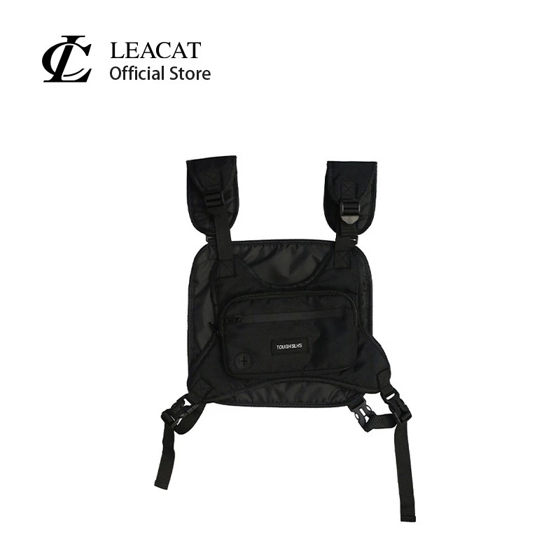 Leacat Rig กระเป๋าคาดอก กระเป๋าคาดเอว ความจุขนาดใหญ่ สไตล์ฮิปฮอป สตรีท สําหรับผู้ชาย