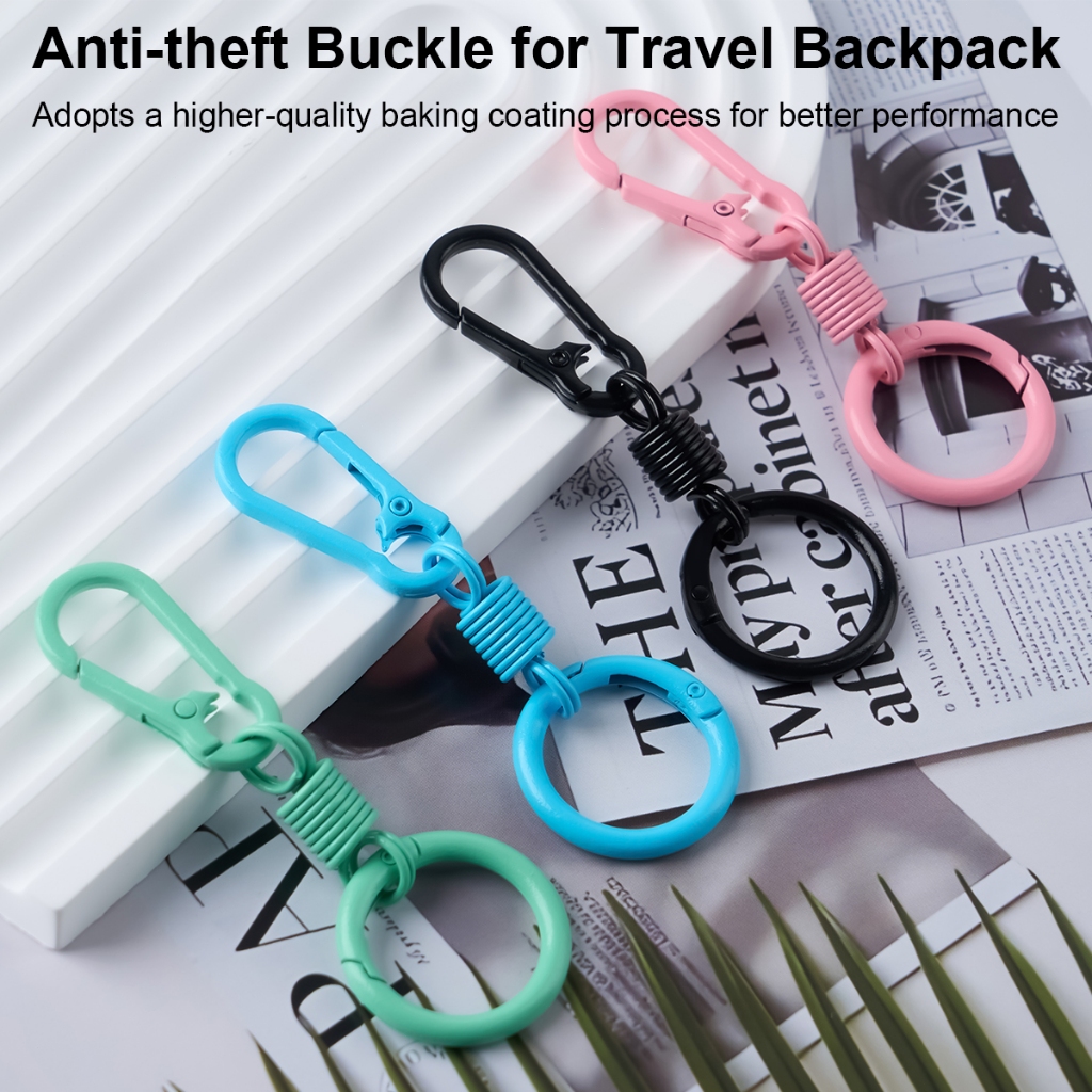 พวงกุญแจหัวเข็มขัดสปริง,สีสเปรย์โลหะผสม โชค เสน่ห์ คาราไบเนอร์ คลิปสําหรับคีย์รถยนต์และสายกระเป๋าเป้สะพายหลัง,ทําเองสไตล์ฮิปฮอปอุปกรณ์เสริมทํามือ (1ชิ้น)