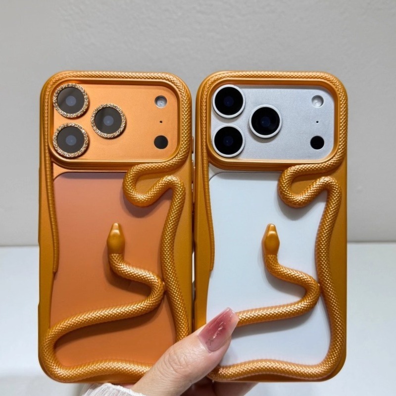 HOCE Creative Hollow Out งูเคสโทรศัพท์สําหรับ iPhone 17 Air 16 15 14 13 12 11 Pro Max Matte Soft Cooling Cover