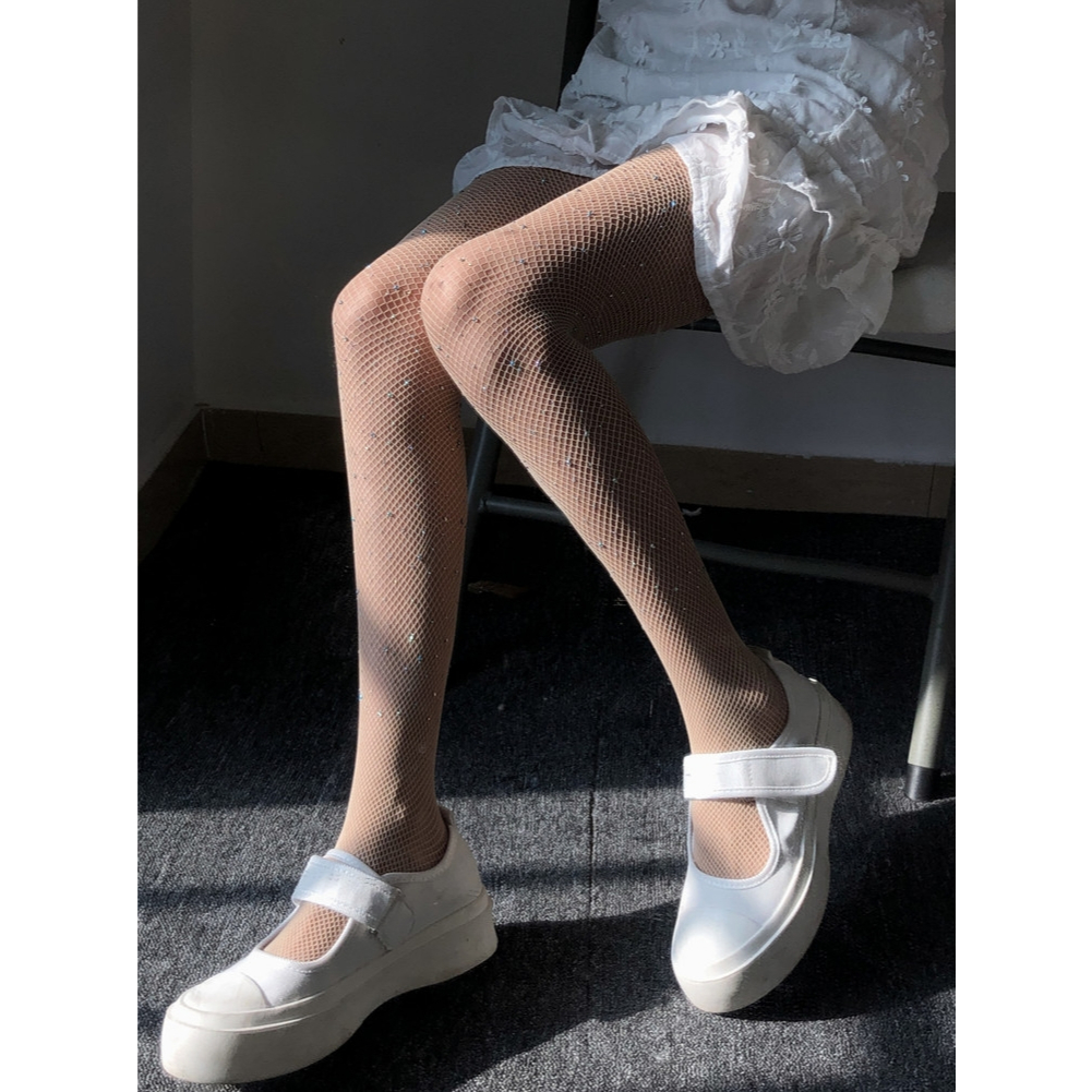 💎ถุงน่องตาข่ายสูงเอวสีดำเพชร! ไรน์สโตนแวววาว ✨ สไตล์ปาร์ตี้สวยสุด ออกแรงส่งไวใน24ชม - รูปที่ 7