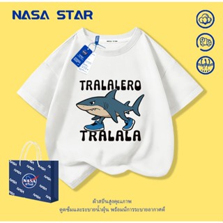 【จัดส่งทันที】เสื้อยืดเด็ก NASA สีขาว ผ้าฝ้ายระบายอากาศดี ลาย…