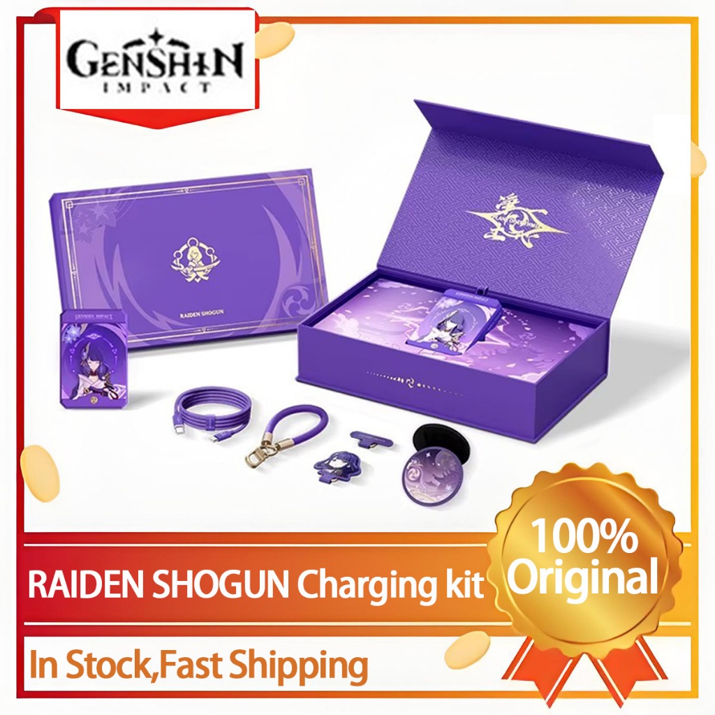 Genshin Impact Shadow Silence World People Raiden Shogun ชุดกล่องสายชาร์จ