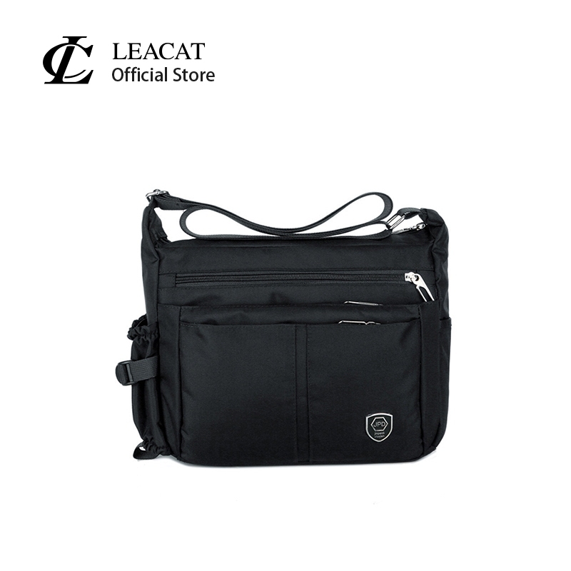 Leacat กระเป๋าสะพายไหล่ลําลอง กันน้ํา จุของได้เยอะ แฟชั่นสําหรับผู้ชาย