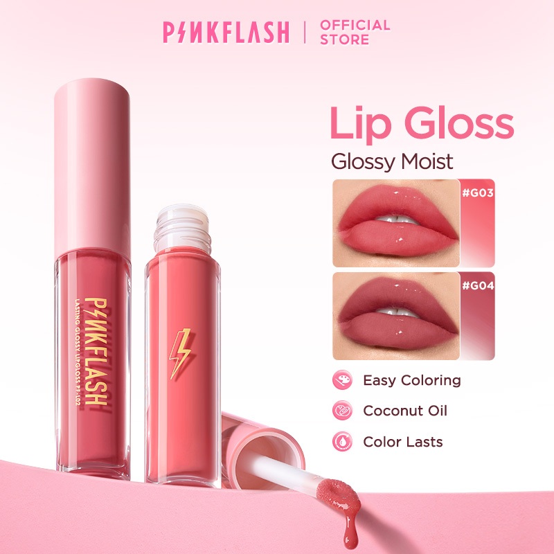 Pinkflash Ohmygloss Hot ลิปกลอส ให้ความชุ่มชื้น ไม่เหนียวเหนอะหนะ สำหรับแต่งหน้า