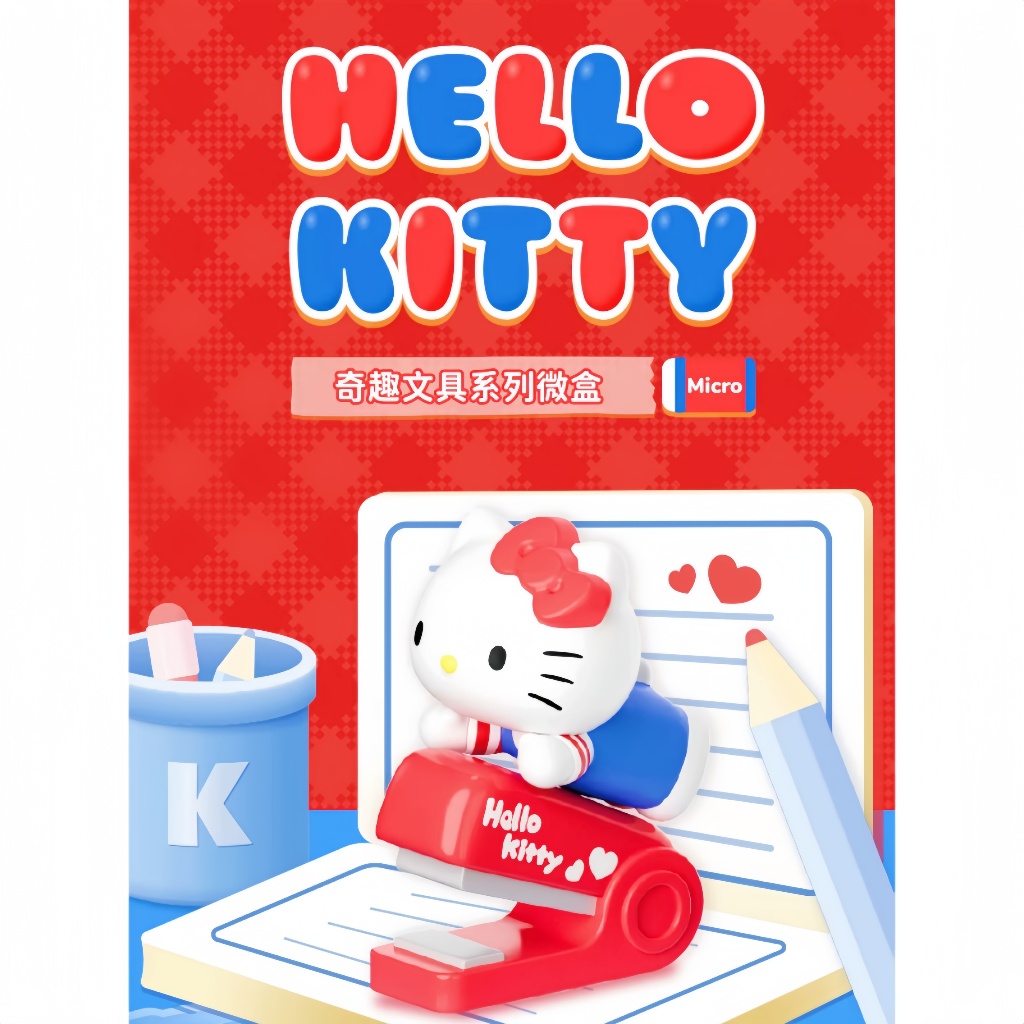 SANRIO ตัวละครซานริโอ Hello Kitty Stationery Series Mini กล่องตาบอดตุ๊กตาของเล่นของขวัญวันเกิด