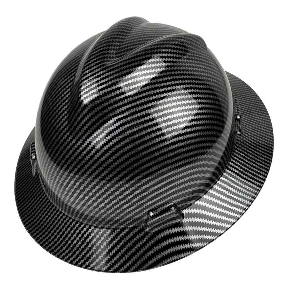CE หมวกแข็งปีกเต็มพร้อมหมวกกันน็อคนิรภัยก่อสร้าง HDPE ระบบกันสะเทือน 6 จุด ANSI Z89.1 เปรียบเทียบเพื่อความปลอดภัยของเว็บไซต์