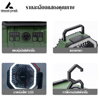 พร้อมส่ง⚡️พัดลม Mountpeak พัดลมแบบพกพา 20000mAh ปรับลมได้ 3 ระดับ หน้าจอ LED แบบพกพา พับได้