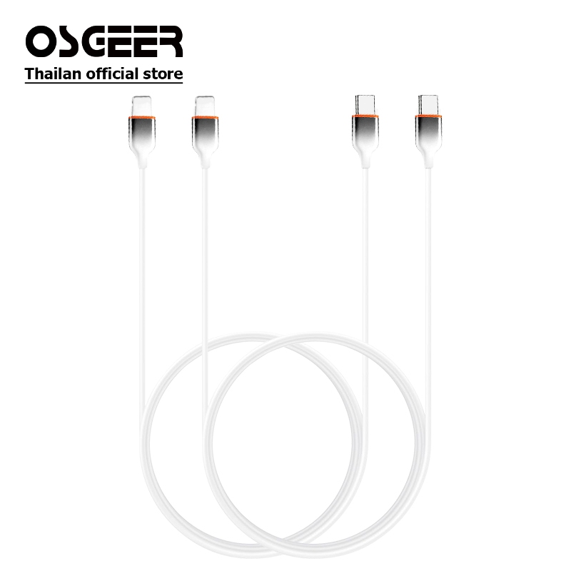 OSGEER 2Pack USB C ถึง Li สาย 1 M/1.5 M Power Delivery สาย Type C สายชาร์จ Fast Charging สําหรับ iPhone 17 16 15 14 13 12 11 Pro Max X XS XR 8 7 6s Plus SE