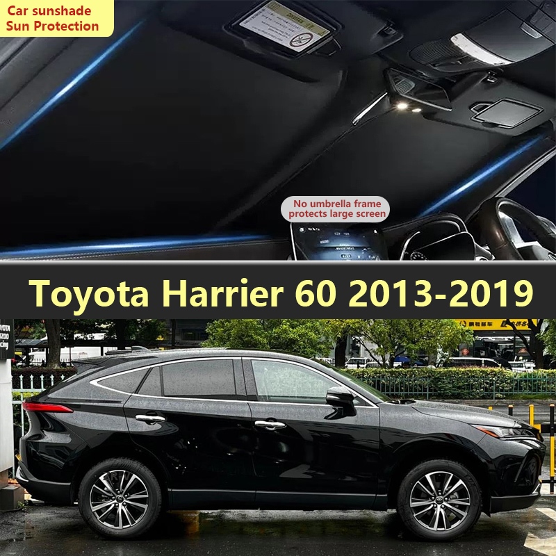 ม่านบังแดดกระจกรถยนต์สําหรับ Toyota Harrier 60 2013-2019 อุปกรณ์ตกแต่งภายในรถ Sun Shade Sun Protecti