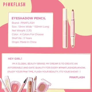 Pinkflash Flash-To-Go Duo Eyeshadow Stick Matte&Shimmer High Pigmented Blendable Smooth อเนกประสงค์ Transfer-proof Lasting