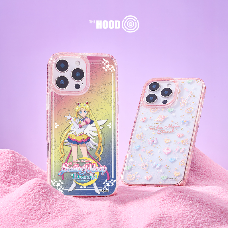 THE HOOD - Sailor Moon Pattern Phone Case For iPhone 17/17Pro/Air16/15/14 Pro/Pro Max เคสกันกระแทกสำหรับโทรศัพท์มือถือ / เคสกระจกสำหรับโทรศัพท์มือถือ / เคสมือถือ  - สีวาว สําหรับ / กันกระแทก สําหรับ / การ์ตูนน่ารัก