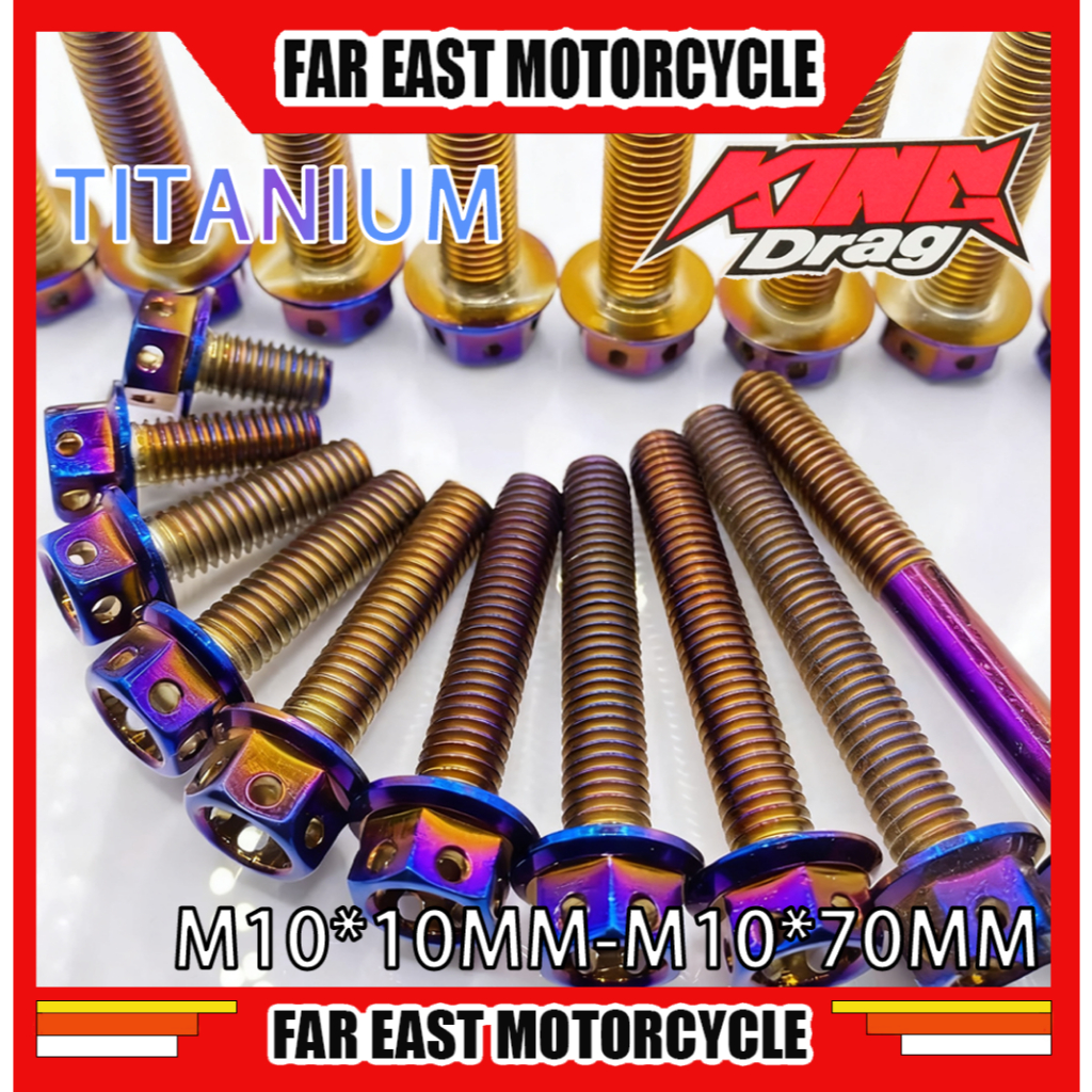 M6*10น็อตหัวเจาะ (ล้างสต๊อค) น๊อตหัวเจาะ เลส,ทอง,ไทเท เบอร์14 M10x10 M10x15 M10x20 M10x25 M10x30 M10