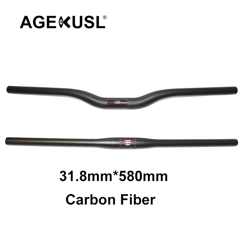 แฮนด์จักรยานแบบยกสูง .material: คาร์บอน ขนาดเส้น Durch 31.8 มม., ความยาว 580 มม. เหมาะสำหรับจักรยานพับ