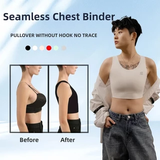 2pcs Janest Chest Binder Seamless Minimizer Bra ผ้าระบายอากาศพิเศษหน้าอกใหญ่กลายเป็นรัดตัว Binder ขนาดเล็ก