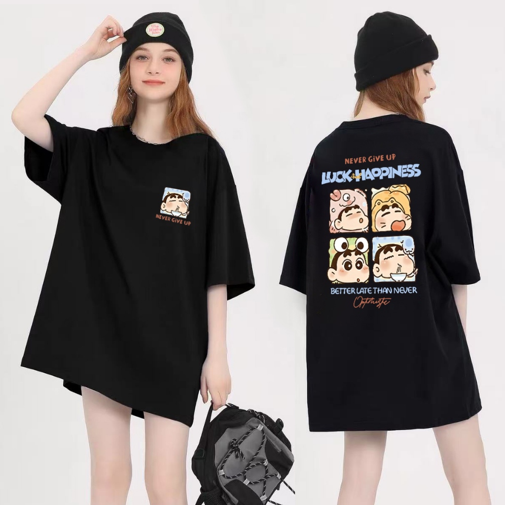 (ผ้าฝ้าย 100%) Luvoro 2025 เสื้อยืดผ้าฝ้าย 100% สีดำและสีขาว ออกแบบทันสมัยและสวยงาม พร้อมไซส์พิเศษ สำหรับทั้งผู้ชายและผู้หญิง C1659