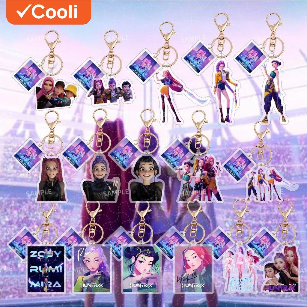 Interlayer Demon Hunter Witch Group kpop Demon Hunter Theme พวงกุญแจอะคริลิค Merchandise