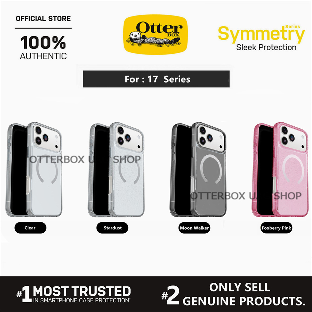 เคส OtterBox รุ่น Symmetry Clear / Stardust with Magnetic - iPhone 17 16 Pro Max / 17 16 Pro / 17 Air / 15 14 Pro Max / 15 16 14 Plus / 13 12 11 Pro Max / 13 12 Mini