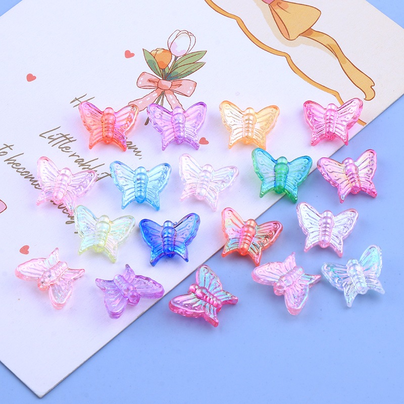 ลูกปัดผีเสื้ออะคริลิค  20ชิ้น 13x16มม สีสันสดใส DIY สร้อยข้อมือ ต่างหู ลูกปัดใช้ทำเครื่องประดับ - รูปที่ 3