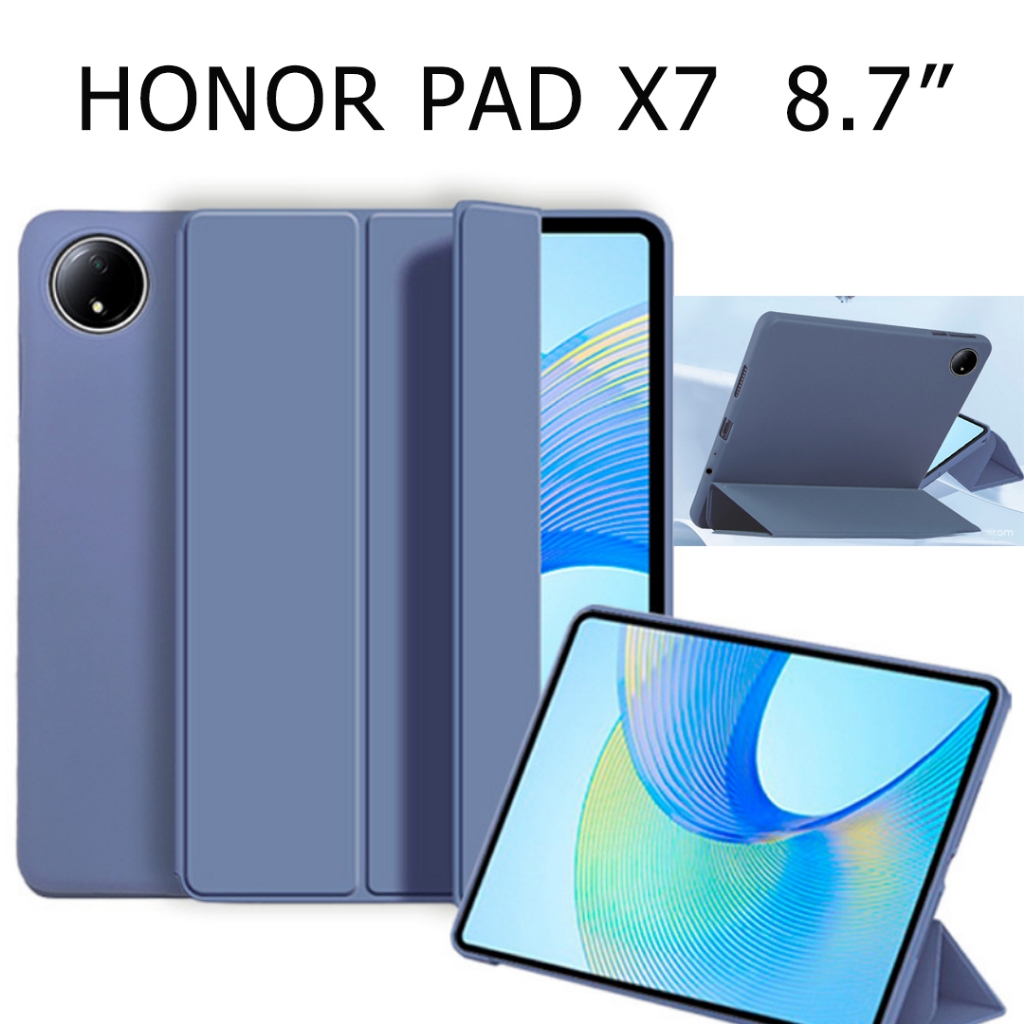 เคสสําหรับ HONOR Pad X7 (8.7") 2025 แท็บเล็ตรุ่น JMS-W09 JMS-L09 , แฟชั่นผิวหนังนุ่มพับขาตั้ง Flip Case Cover