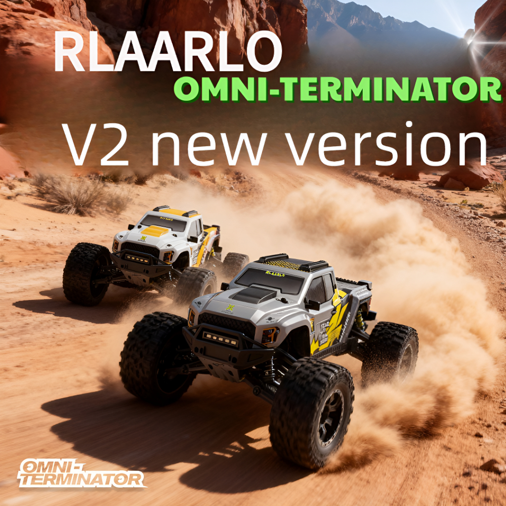 RLAARLO OMNI-TERMINATOR V2 Brushless 4WD RTR 1/10 Scale รีโมทคอนโทรลไฟฟ้ารุ่นรถรถบรรทุกมอนสเตอร์ผู้ใ