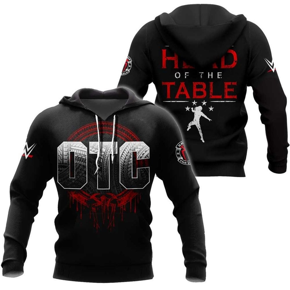Wwe Roman Reigns OTC Wwe Limited Edition เสื้อฮู้ดสีดํา