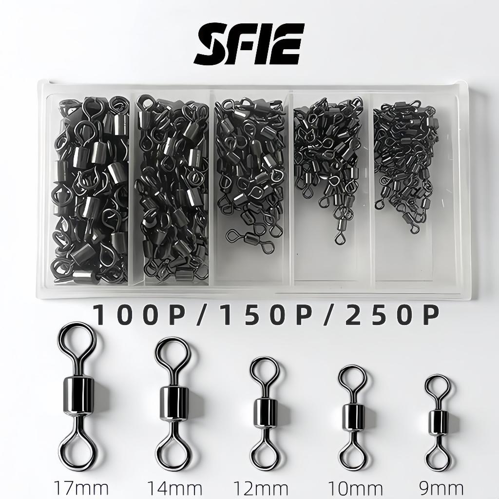 อุปกรณ์ตกปลา แบริ่งสวิเวล ลูกกลิ้งเชื่อมต่อแหวน กันพันสาย แข็งแรงทนทาน มีหลายขนาดให้เลือก