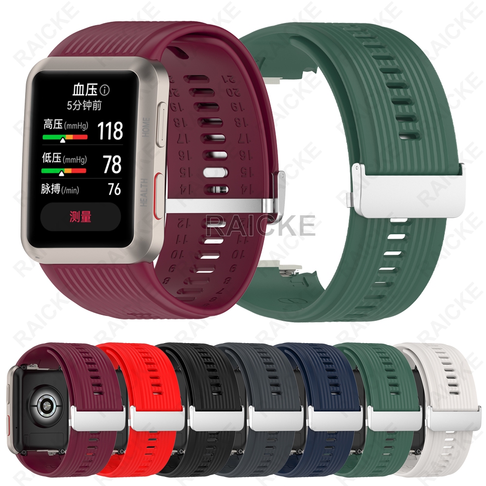 สายซิลิโคนอ่อนนุ่มยางเปลี่ยนสายนาฬิกาสําหรับ Huawei Watch D