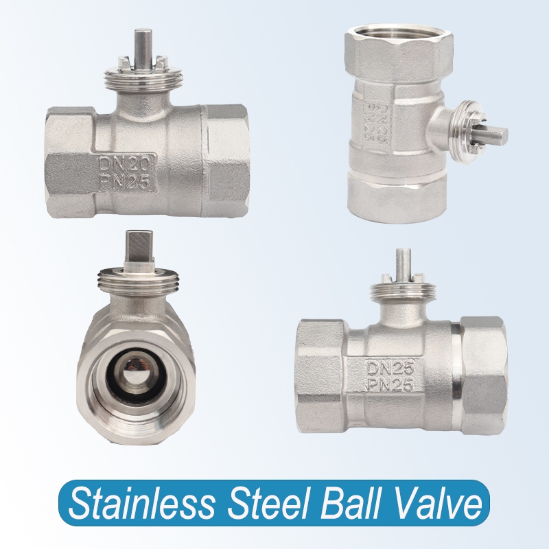 DN15 DN20 DN32 DN40 DN50 บอลวาล์วไฟฟ้าสแตนเลส วาล์วสองทาง ร่างกาย เกลียวใน