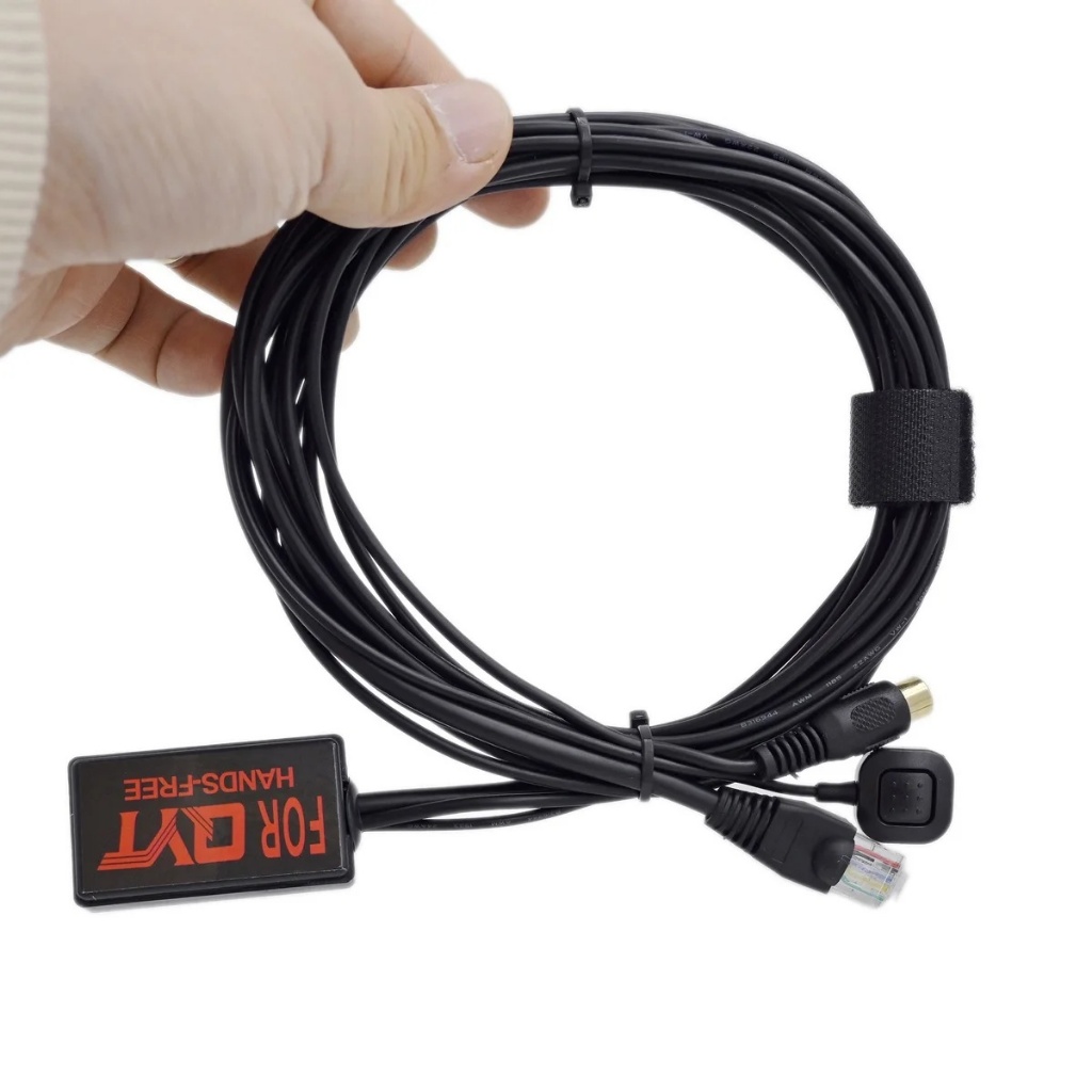 แฮนด์ฟรีพวงมาลัยไมค์คริสตัลนิ้วPTTคีย์และขยายสายเคเบิลเข้ากันได้QYT KT8900/KT8900Rวิทยุมือถือ