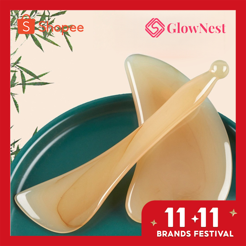 GlowNest เครื่องมือกัวซา 3-in-1 - เครื่องนวดหน้าและคอ, มาส์กนวดบํารุงผิวของแท้