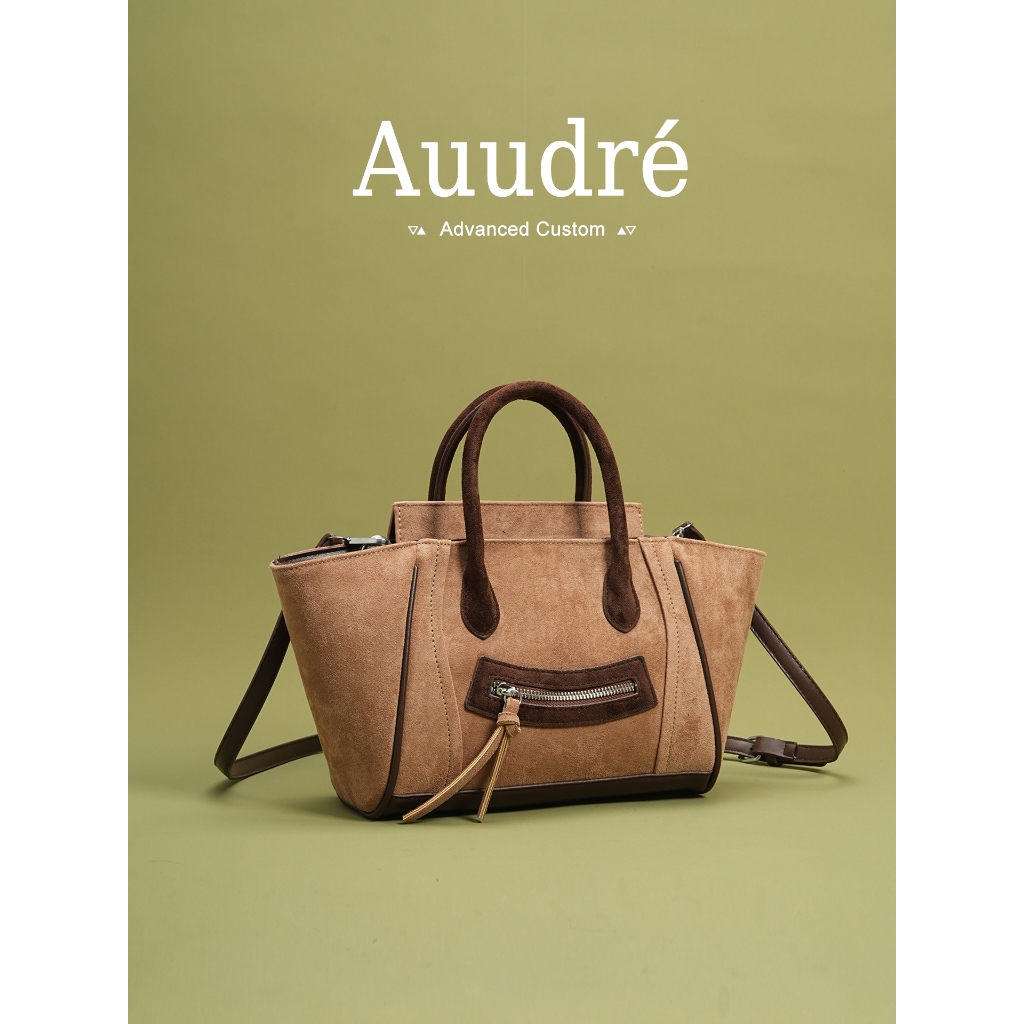 Auudre Niche Retro กระเป๋าถือขนาดใหญ่ สะพายไหล่ได้ แฟชั่นสำหรับผู้หญิง