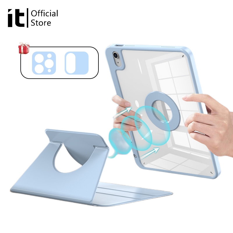 [it]Magnetic Rotation เคสถอดได้สําหรับ IPad 11th Gen A16 2025 Air M3 /M2 6th Gen 11 2024/Air4/Air5 10.9" Pro 11 12.9 13 10th Gen ,10.9" 9th