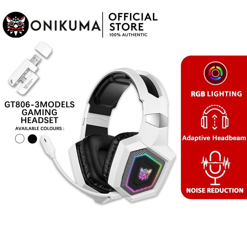 Onikuma GT806 หูฟังเล่นเกม 3 โหมดบลูทูธ 5.3/2.4G/AUX 3.5 มม.