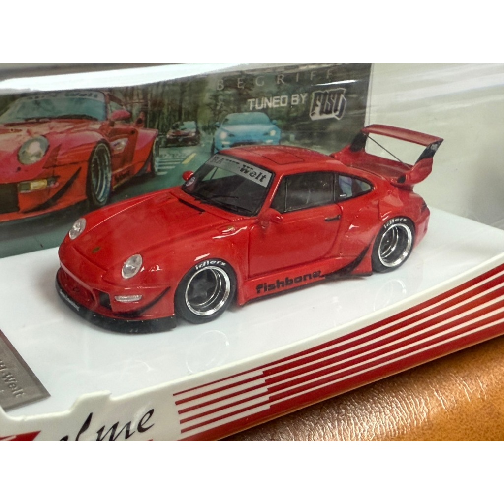 FuelMe 1:64 FM64002-RWB993-10 Rauh-Welt Begriff 911 (993) RWB FIshbone Limited Resin รถโมเดล