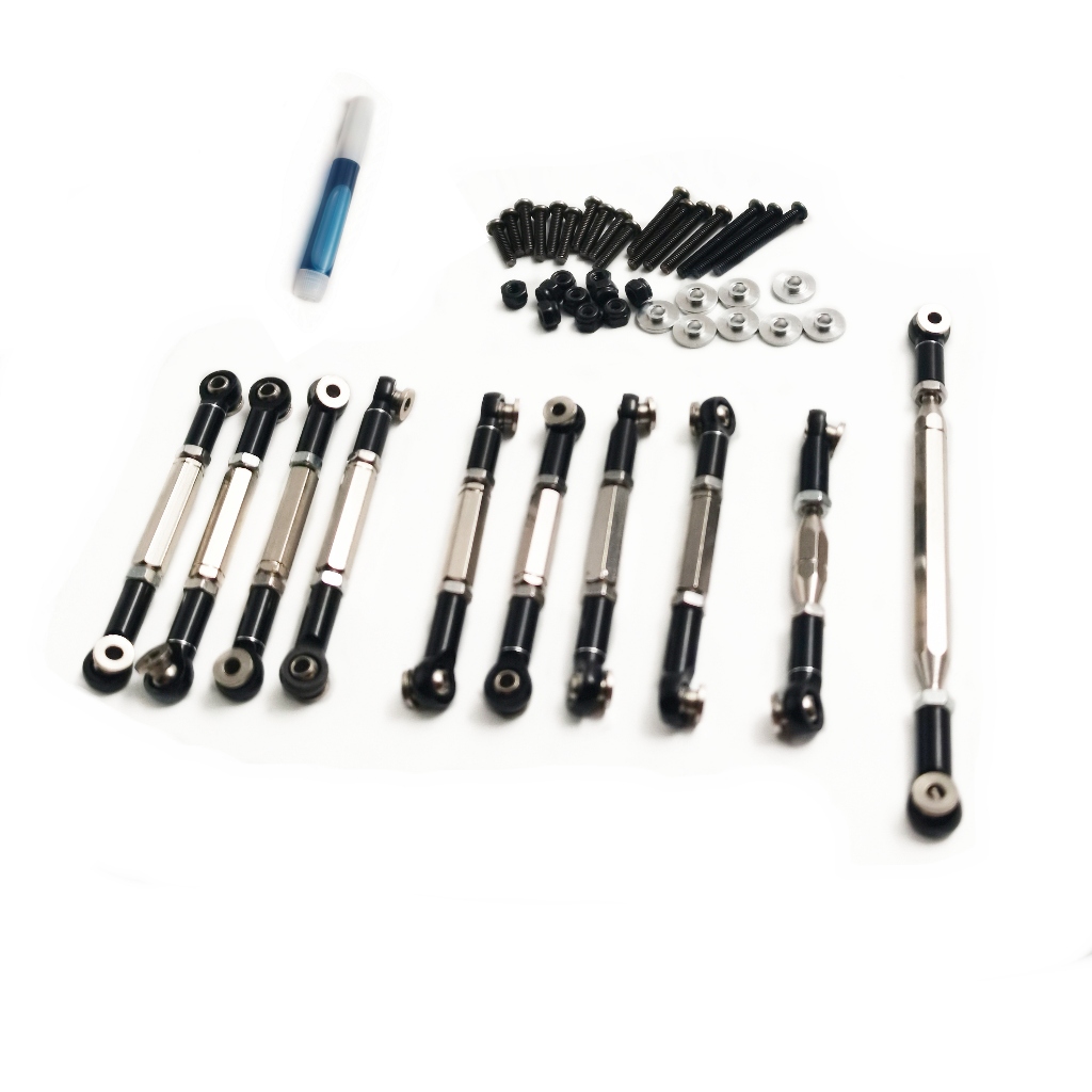 MN99S MN99S2 RC รถอะไหล่อัพเกรด 10 ชิ้นปรับใส่ Rod Link ชุดโลหะเต็มรูปแบบ Link Rod mn 99s อุปกรณ์เสริมอะไหล่