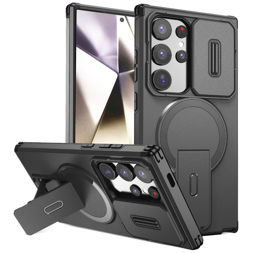 เคสแม่เหล็กสําหรับ Samsung Galaxy S24 Ultra ปลอกกันกระแทกพร้อมขายึด