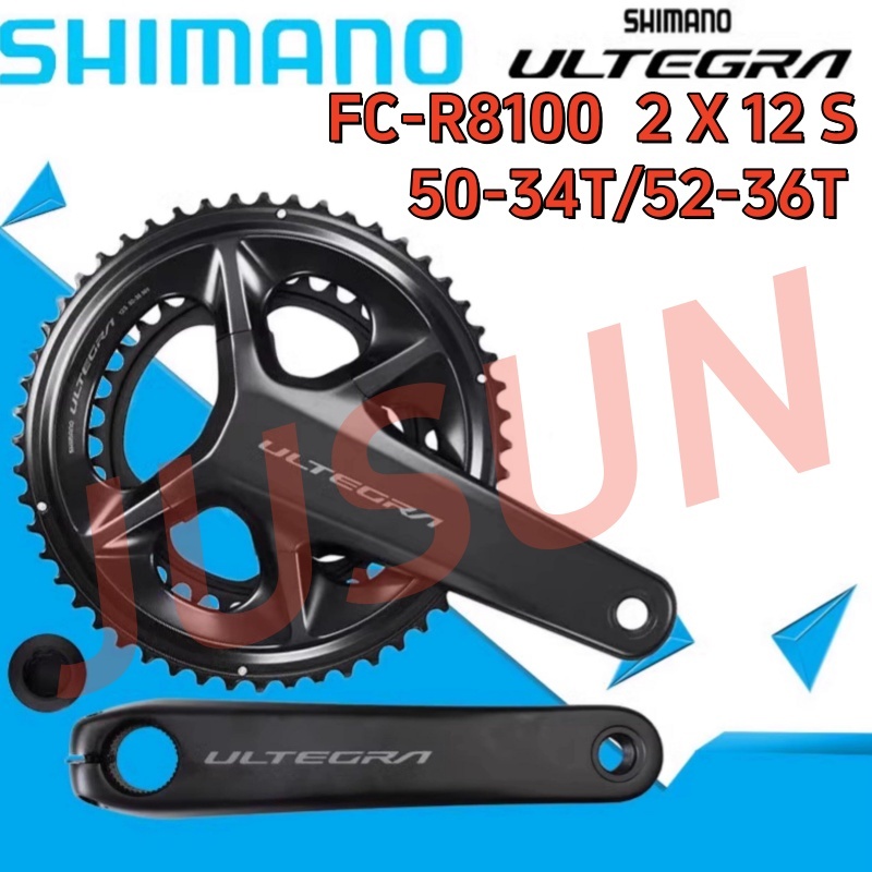Shimano Ultegra R8100 FC-R8100 2x12 Speed Crankset 50-34T 170mm HollowTech II