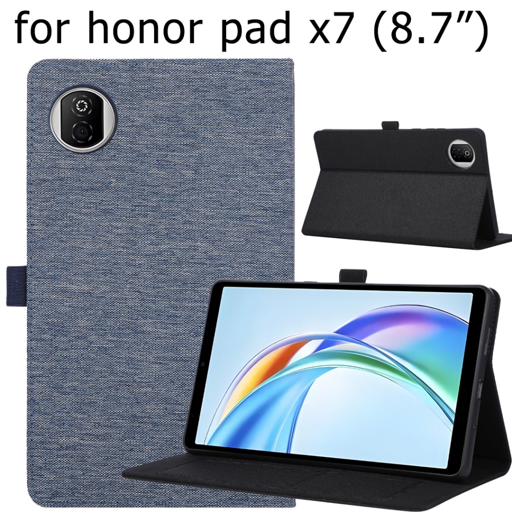 เคสสําหรับ HONOR Pad X7 (รุ่น JMS-W09 / JMS-L09) 8.7" 2025, เคสหนัง PU กันลื่นแท็บเล็ต PadX7 ช่องใส่การ์ดฝาครอบ
