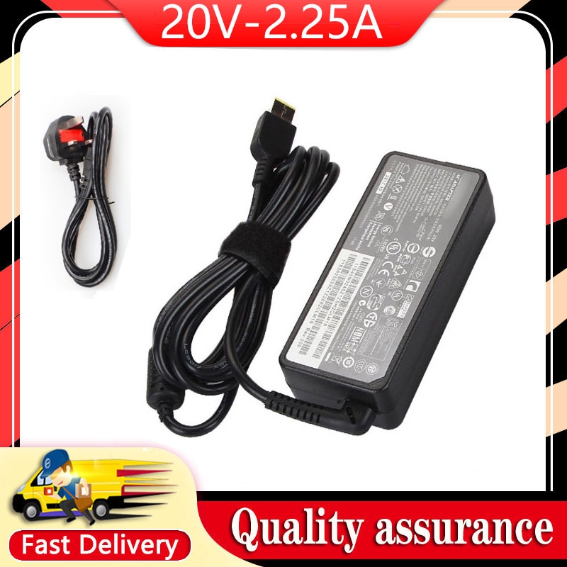 ใหม่ 20V 2.25A 45W อะแดปเตอร์ AC สําหรับ Lenovo Thinkpad X230s X240s X250 X260 X240 X270 T431s Power