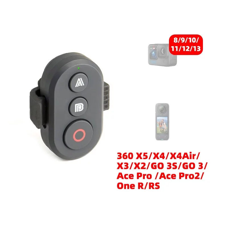 รีโมทคอนโทรลบลูทูธสำหรับ Insta360 One X2, X3, X4, X5, X4 Air, GO3, G03S, Ace Pro, Ace Pro 2, One R, RS GoPro Hero 13 12 11 10 9 8 / กล้องแอ็คชั่น DJI / อุปกรณ์เสริมโทรศัพท์มือถือ Remote thumbnail 3