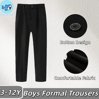 【BKK Delivery】กางเกงเด็กสีดําสีขาวสบายยืดนุ่มกางเกงลําลองสํา…