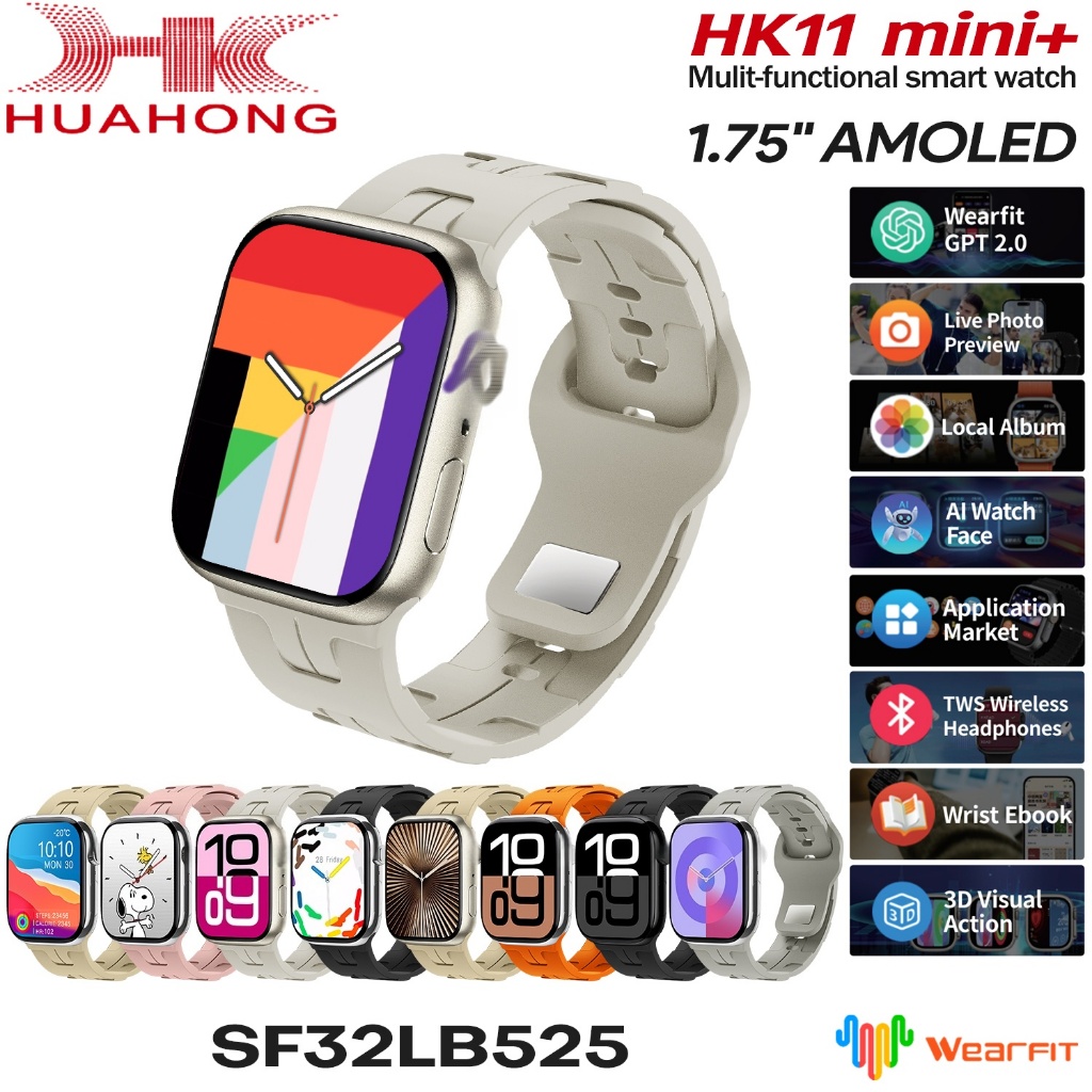 2025 HK11Mini+ GEN2 SmartWatch Original HK11 Series11 AI ROBOT AMOLED NFC เข็มทิศ 1GB อัลบั้มท้องถิ่